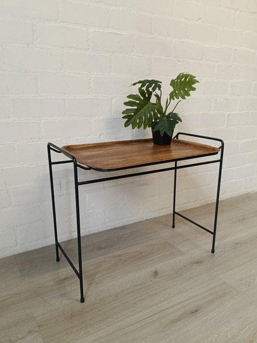 Silva - Bijzettafel - Metaal, Hout, Antiek en Kunst, Antiek | Meubels | Stoelen en Sofa's