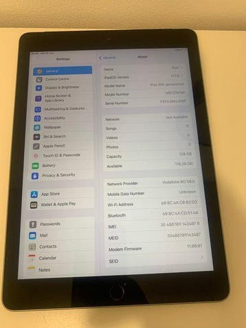 Apple iPad (6th Generation, 2018) 128Gb – Model A1954 /, Nieuw