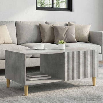 vidaXL Salontafel Betongrijs 90 x 50 x 40 cm Bewerkt hout, Verzenden, Nieuw
