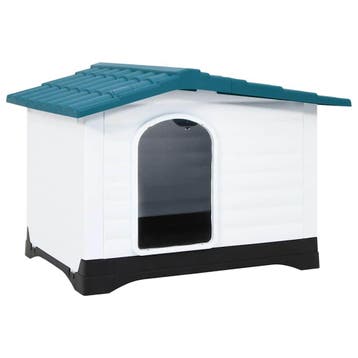 vidaXL Hondenhok 90,5x68x66 cm polypropeen blauw, Verzenden