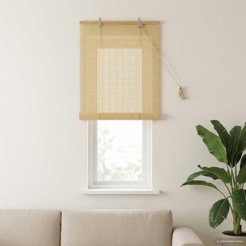 vidaXL Rolgordijn Naturel 40 x 160 cm Bamboe, Verzenden