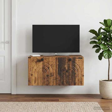 vidaXL Wandmontage TV-kast Oud hout 59,5 x 41 x 30 cm, Verzenden