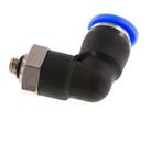 Raccord enfichable coudé 1/4 x UNF 10-32 90deg Laiton/PBT, Verzenden