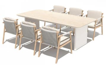 Luxe tuintafel aluminium met keramisch blad (zonder stoelen), Ophalen of Verzenden