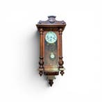 Wandklok - Art Nouveau - Walnoot - 1930-1940 - Vidriera, Antiek en Kunst