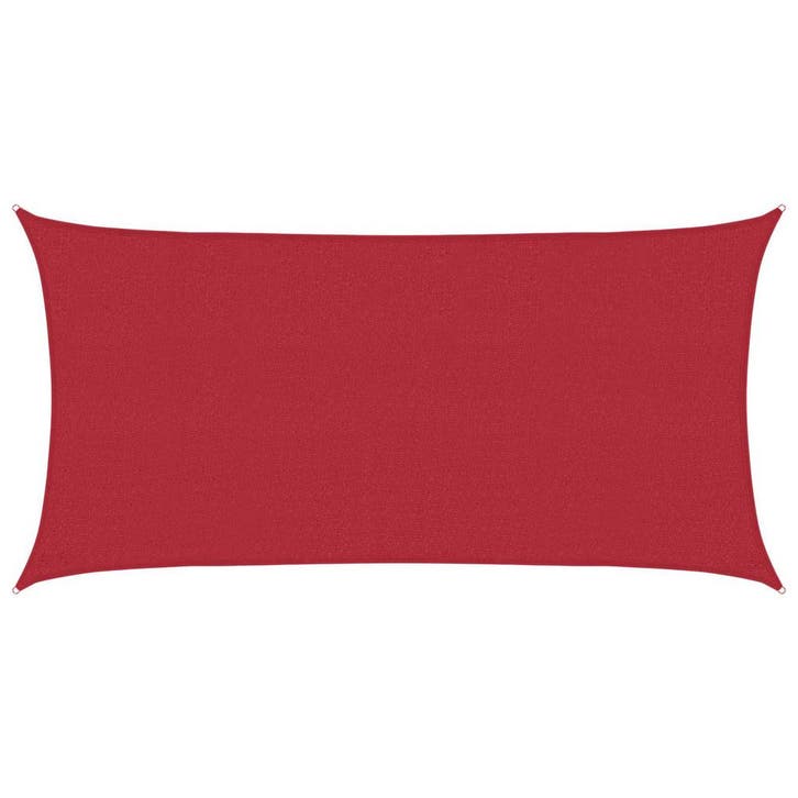 vidaXL Zonneschaduwzeil Rood 2,5 x 6 m HDPE, Jardin & Terrasse, Parasols, Envoi