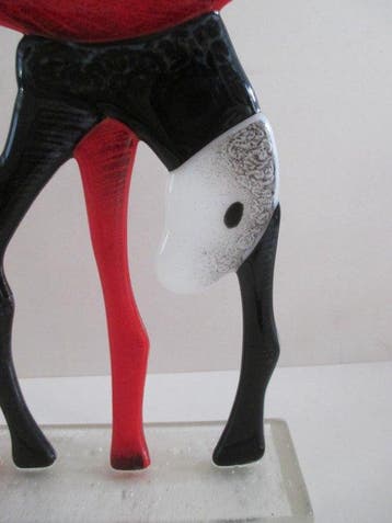 Cees Vermeer - Figuur - Balancerend Paard - Glas, Antiek en Kunst
