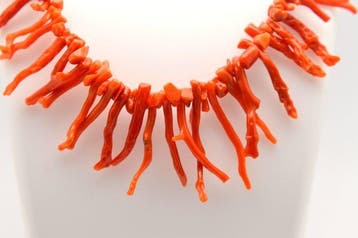 Koraal - Rood koraal - 42 g - Halsketting - Sardisch, Verzamelen, Mineralen en Fossielen