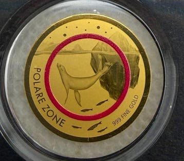 Tchad. 3000 Francs ND Polar Zone & Mondphasen , 2x1/500 Oz,