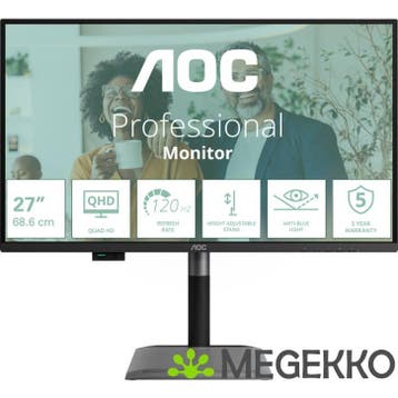 AOC Professional Q27P4CV 27  Quad HD 120Hz IPS Monitor, Verzenden, Nieuw
