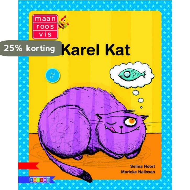 Karel kat / Maan roos vis 9789048721450 Selma Noort, Boeken, Kinderboeken | Jeugd | onder 10 jaar, Zo goed als nieuw, Verzenden