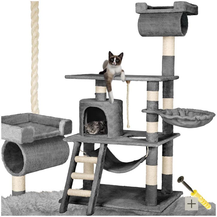 Krabpaal Stokeley 141cm - grijs, Dieren en Toebehoren, Katten-accessoires, Verzenden