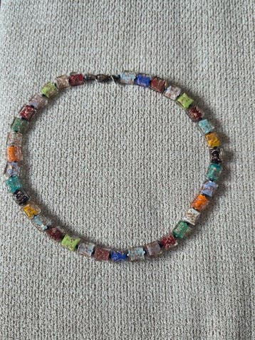 Verre de Murano - Collier ras du cou - Murano 24k