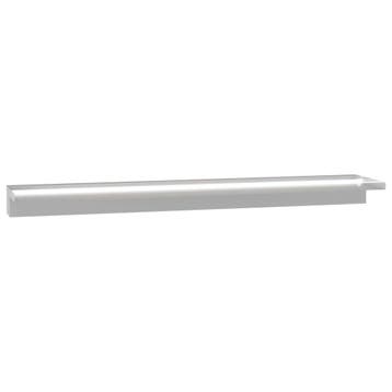 vidaXL Zwembadwaterval met LED-verlichting 110 cm roestvrij, Verzenden, Nieuw