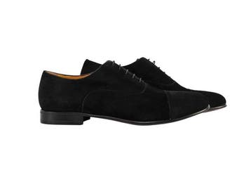 TESTONI - 8 UK - 42 IT - 1929 Portonovo Oxford Shoes Black, Nieuw