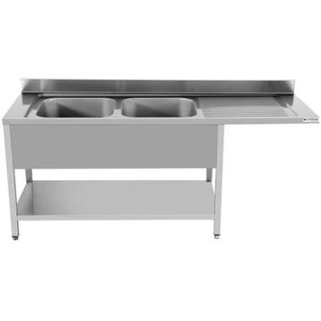 Spoeltafel | RVS | Achteropstand + Bodemschap | Zelfmontage, Zakelijke goederen, Horeca | Keukenapparatuur, Verzenden, Nieuw in verpakking
