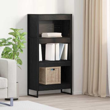 vidaXL Boekenkast 60 x 30 x 121 cm Bewerkt hout Zwart Eiken, Verzenden