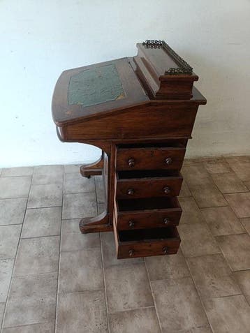 Schrijftafel - Davenport uit de Victoriaanse periode, houten