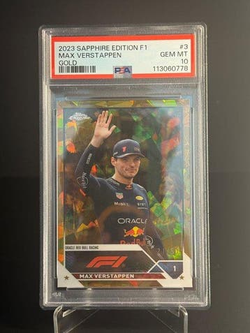 2023 Topps Chrome F1 Max Verstappen 3 Parallel card,, Verzamelen, Nieuw