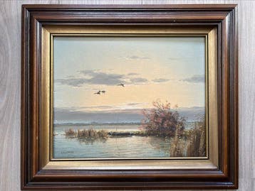G vd Velde (Gien Brouwer) (1944 - 2023) - Overvliegende, Antiquités & Art