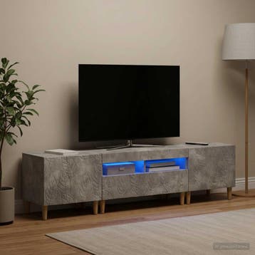 vidaXL 3-delige LED TV-kast DELFT Betongrijs Bewerkt hout, Verzenden, Nieuw