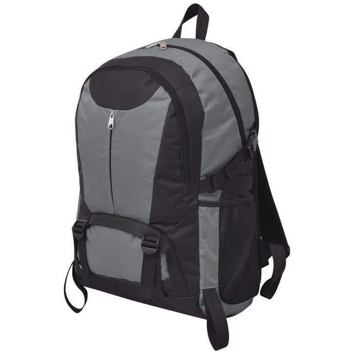 vidaXL Hikingrugzak 40 L zwart en grijs, Handtassen en Accessoires, Tassen | Rugtassen, Nieuw, Verzenden