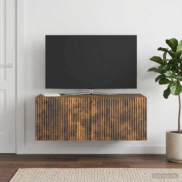 vidaXL Wandmontage TV-kast Gerookt eiken 78,5 x 41 x 30 cm, Verzenden, Nieuw