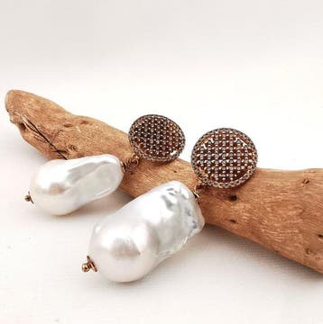 Parel - Argento 925 - Oorbellen - perle edison