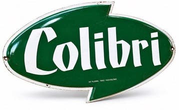 Vintage Colibri bord - Reclamebord - Blik