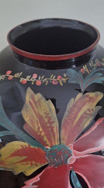 De Rupel Boom - F. Merlin - Vaas - Hyalietglas - Gesigneerd