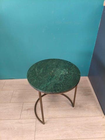 Groen Marmer Gouden - Table dappoint - Métal, Marbre, Nieuw