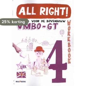 4 vmbo-gt / All Right! / workbook 9789034576941 Lemmens, Verzenden, Lemmens