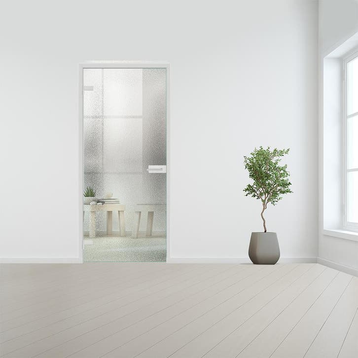Glazen binnendeur voor opdek kozijn aluminium beslag-Linksdr, Doe-het-zelf en Bouw, Glas en Ramen, Nieuw, Verzenden