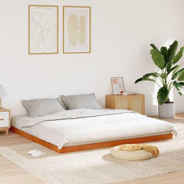 vidaXL Bedframe massief grenenhout wasbruin 180x200 cm, Verzenden, Nieuw