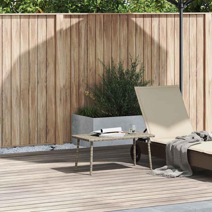 vidaXL Tuin salontafel rechthoekig 80x40x37 cm poly rattan, Tuin en Terras, Tuintafels, Nieuw, Verzenden