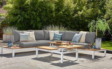 Suns Memphis loungeset light antraciet - wit * Sale * |, Nieuw