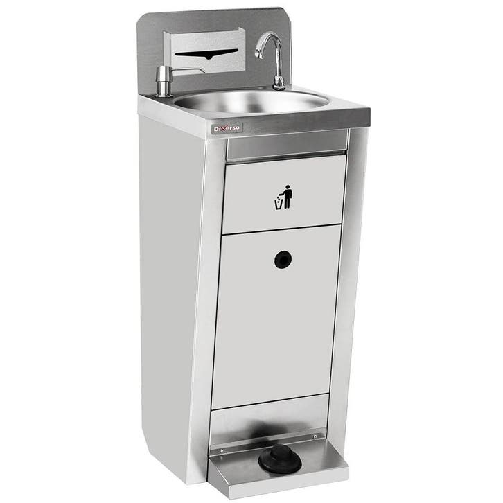 Mobiele Handwastafel | RVS | Schoon-/Vuilwaterreservoirs, Zakelijke goederen, Horeca | Keukenapparatuur, Nieuw in verpakking, Verzenden