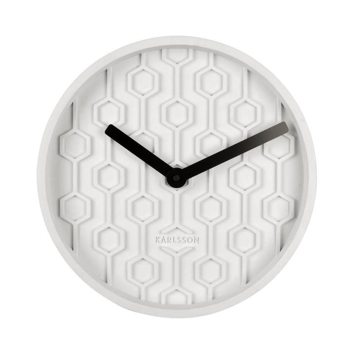Karlsson Wandklok Honeycomb wit | Retourdeal 24% korting, Maison & Meubles, Accessoires pour la Maison | Horloges, Envoi