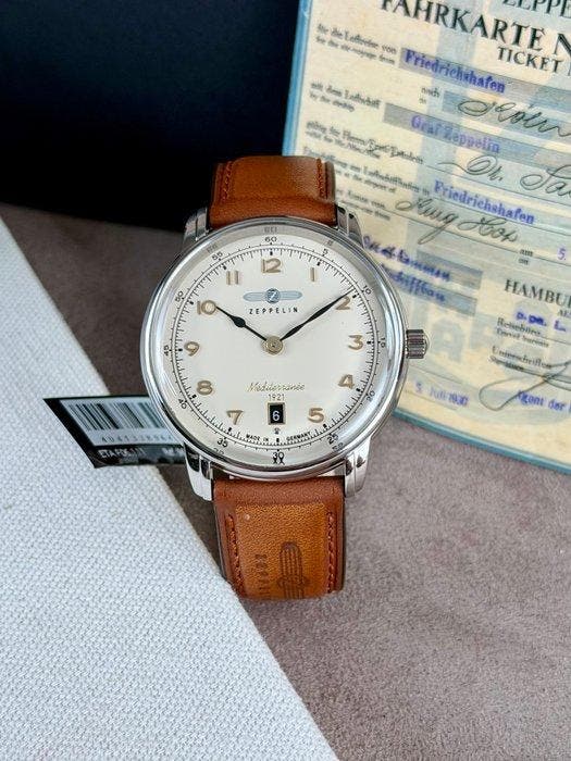 Zeppelin - Méditerranée Date Open Caseback - Zonder, Bijoux, Sacs & Beauté, Montres | Hommes