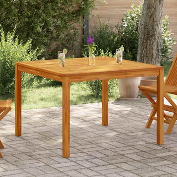 Massief Acacia Tafel | Retour deal | Knallerprijs, Tuin en Terras, Verzenden, Zo goed als nieuw, Vierkant, Hout