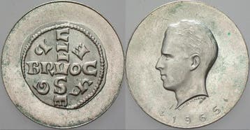 Zilver medaille 1965 Belgie-koenigreich Baudouin 1951-1993, Verzenden
