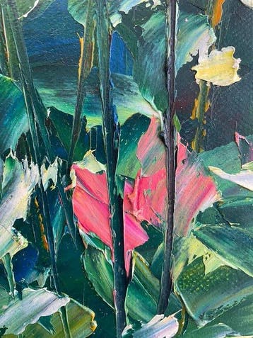 Yuni R. P 73 x 104 cm - Sinfonía Lumínica: Jardín de Rosas y