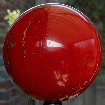 Red Jaspis Red Jasper Quality Sphere - Hoogte: 13.9 cm -