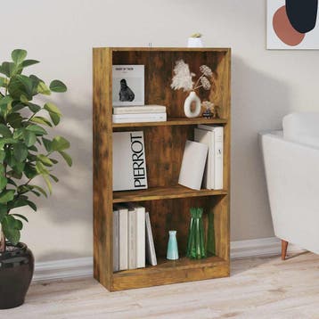 vidaXL Boekenkast 60x24x109 cm bewerkt hout gerookt, Verzenden