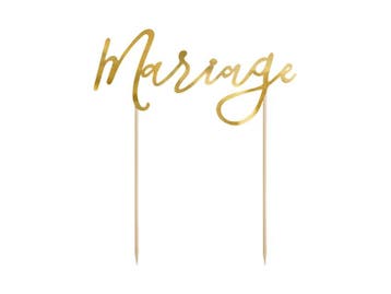 Bruiloft Taarttopper Mariage 22,5cm, Hobby en Vrije tijd, Verzenden, Nieuw