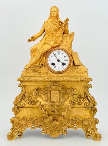 Figurale pendule - Antiek Brons, Messing - 1850-1900, Antiek en Kunst