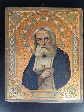 École russe (XX) - Serafino di Sarov, Antiquités & Art