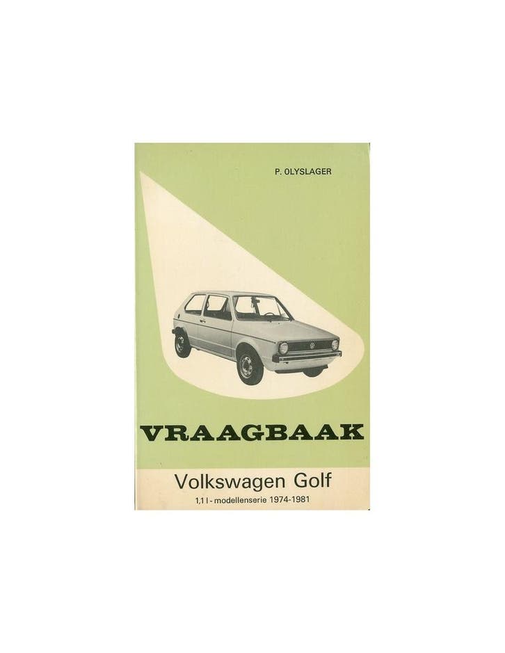 1974 - 1981 VOLKSWAGEN GOLF BENZINE VRAAGBAAK NEDERLANDS, Autos : Divers, Modes d'emploi & Notices d'utilisation, Enlèvement ou Envoi
