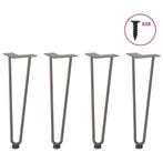 vidaXL Haarnadelpoten voor Salontafel 4 st 42 cm massief, Verzenden