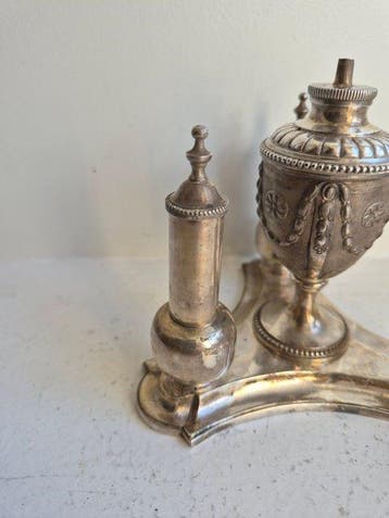 Pot à tabac - Régule, Plaqué(e) argent